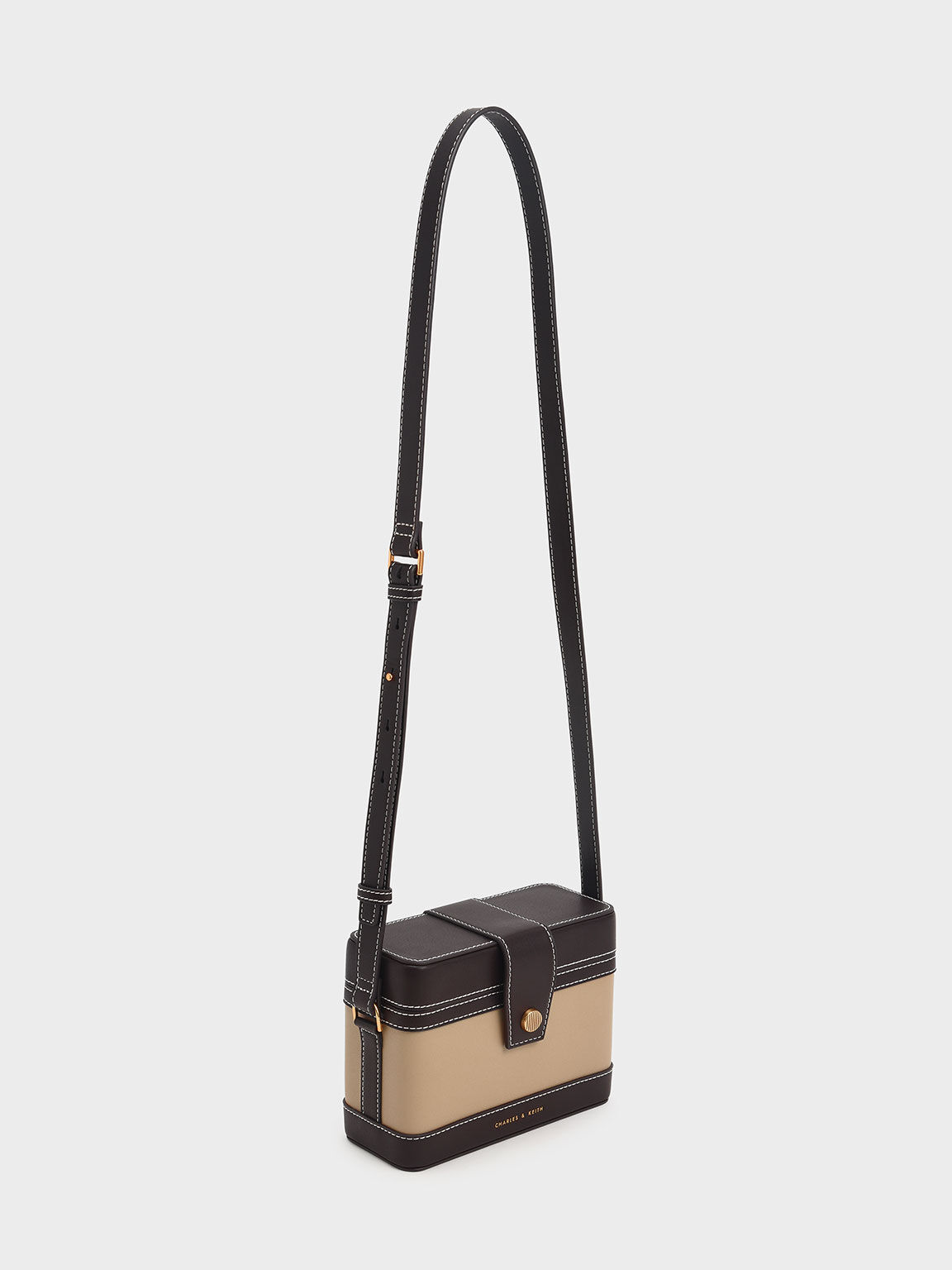 Túi đeo chéo nữ hình hộp chữ nhật Bronte Boxy, Cát, hi-res