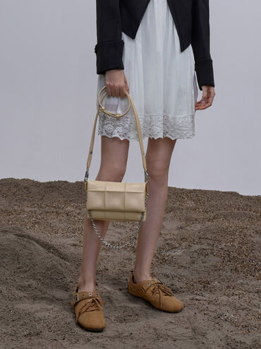 T&uacute;i đeo ch&eacute;o chần b&ocirc;ng Delfina, Sand Beige, hi-res
