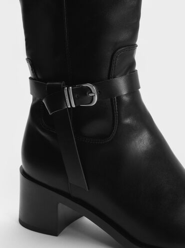 Eliza Knee-High Boots, Black, hi-res