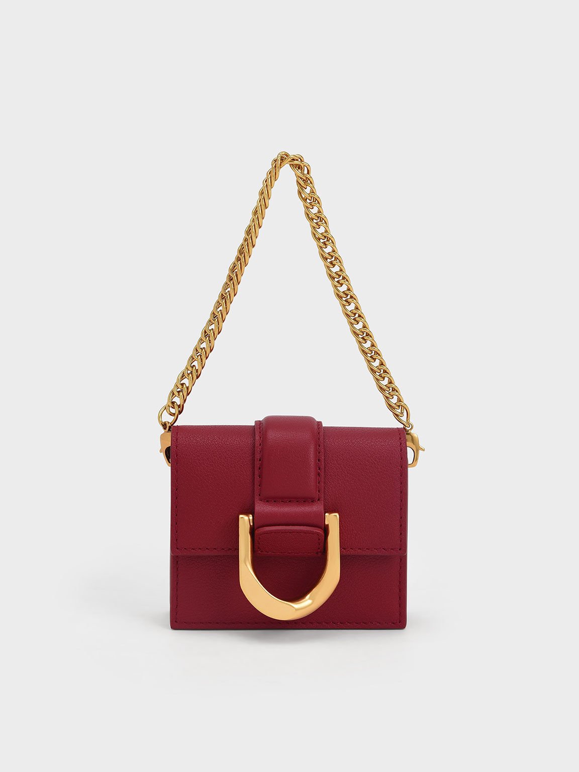 Micro Gabine Leather Bag, Red, hi-res