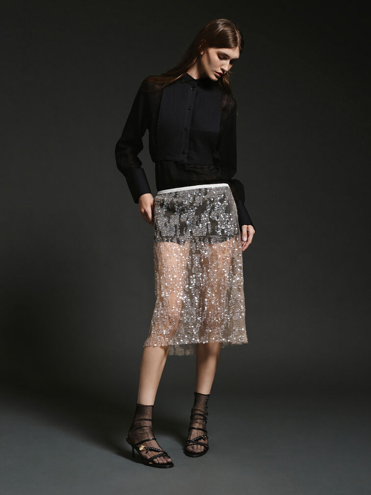 Adema Leather Strappy Heeled Mules, Black, hi-res