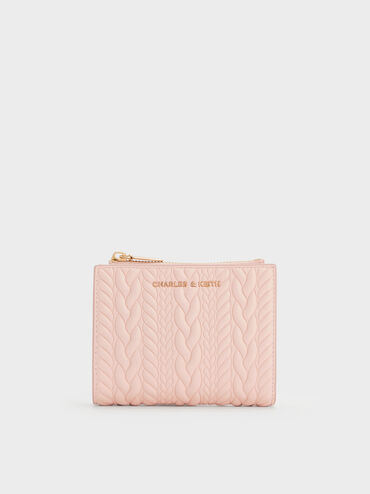 V&iacute; ngắn d&aacute;ng gập Apolline Textured, Soft Pink, hi-res