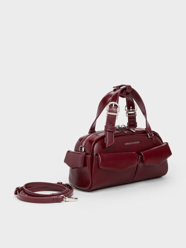 T&uacute;i x&aacute;ch phom chữ nhật Rachel, Đỏ burgundy, hi-res
