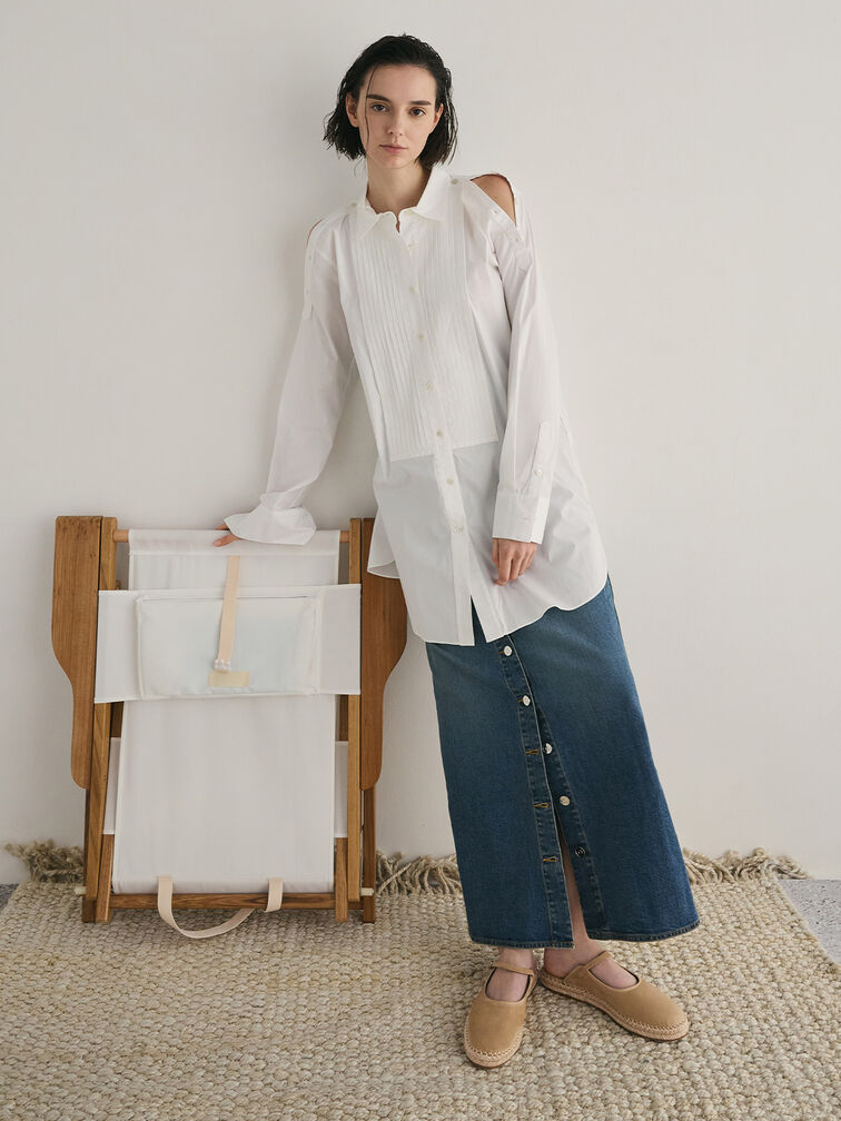 Gi&agrave;y mules đế bệt Bernadine Faux Suede, C&aacute;t, hi-res