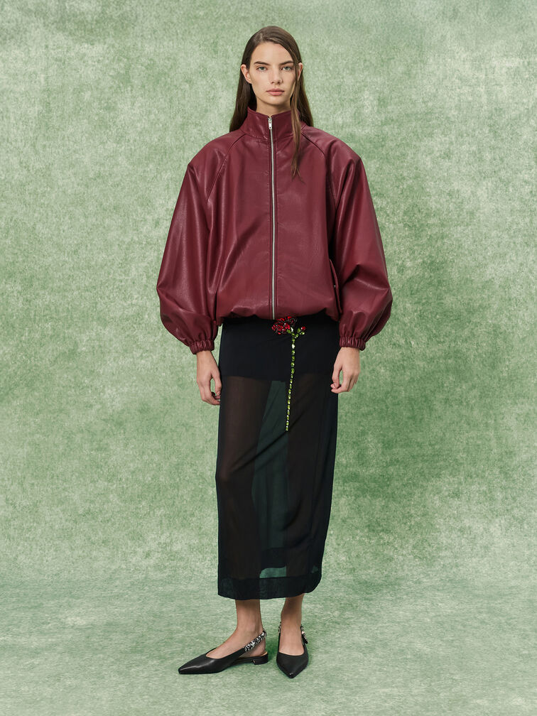 Gi&agrave;y sandals đế thấp Tayari Leather, Đen, hi-res