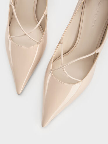 Gi&agrave;y cao g&oacute;t b&iacute;t mũi Patent, Nude, hi-res