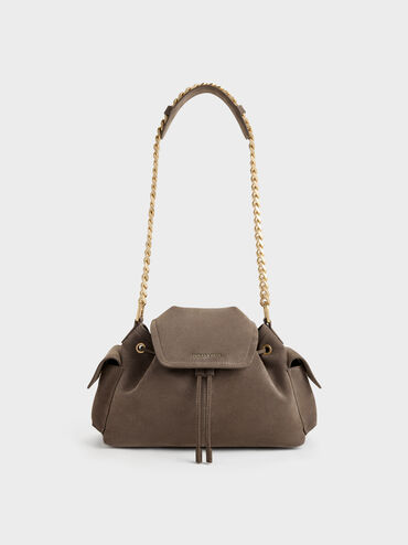 Noane Side-Pocket Bucket Bag, Stone Grey, hi-res