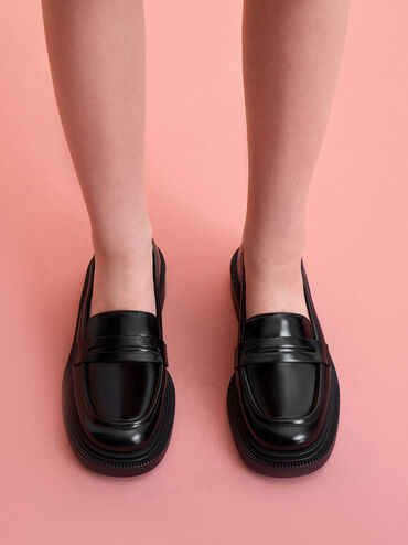 Classic Penny Loafers, Black, hi-res