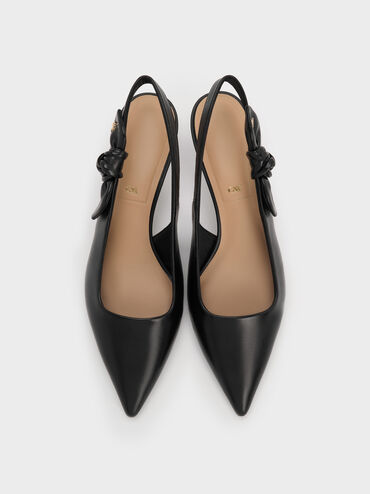 Giày cao gót mũi nhọn Jayce Leather, Đen, hi-res