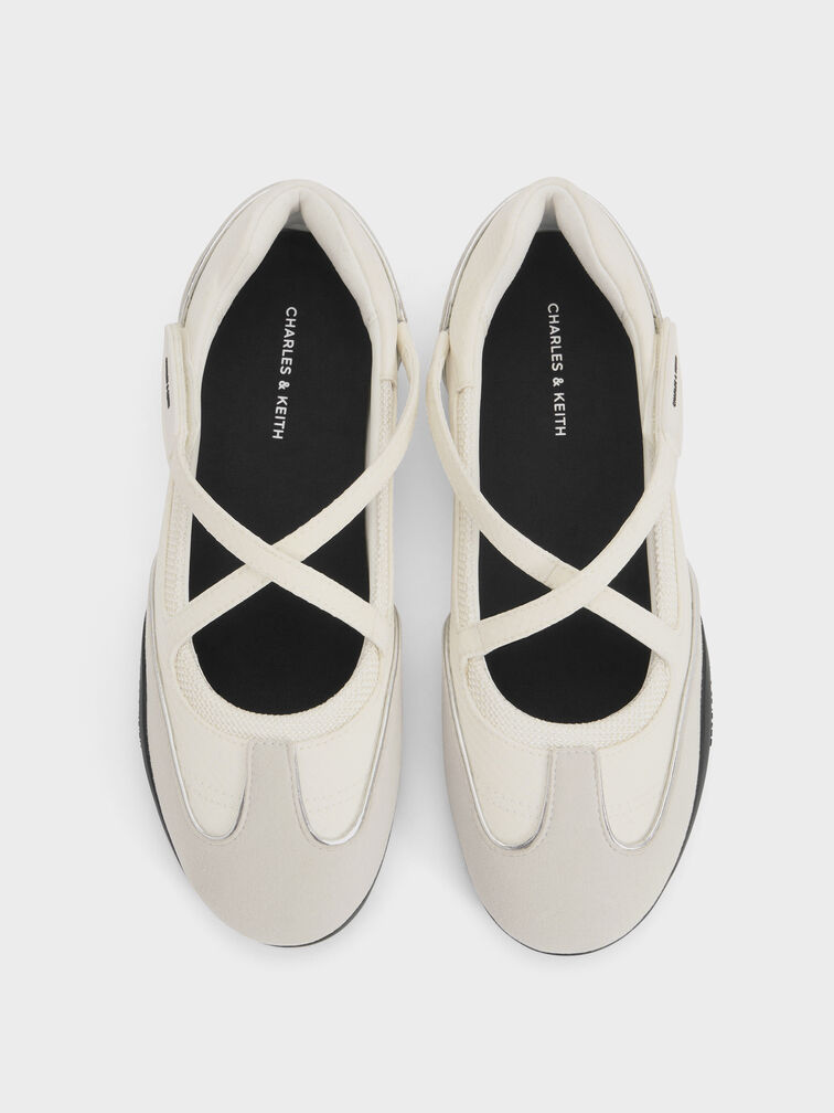 Gi&agrave;y sneakers cổ thấp Mika, Trắng, hi-res