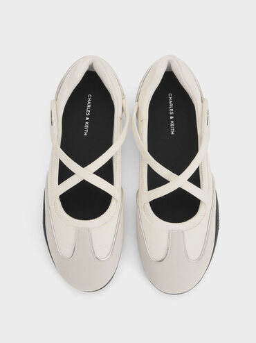 Mika Crossover Mary Jane Sneakers, White, hi-res