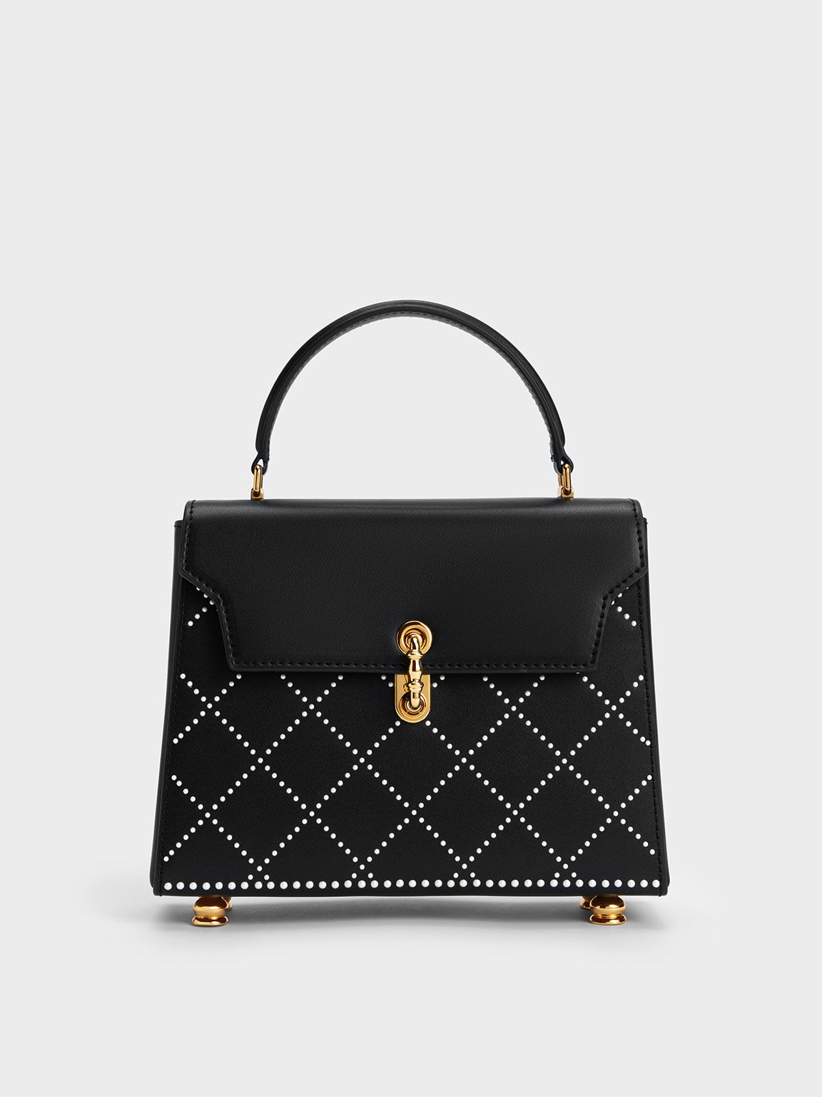 Marietta Bead-Embellished Trapeze Bag, Black, hi-res