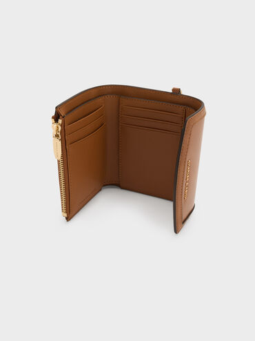 Haylen Front-Flap Small Wallet, Distressed Tan, hi-res