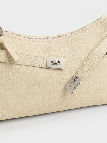 Dinora Belted Shoulder Bag, Chalk, hi-res