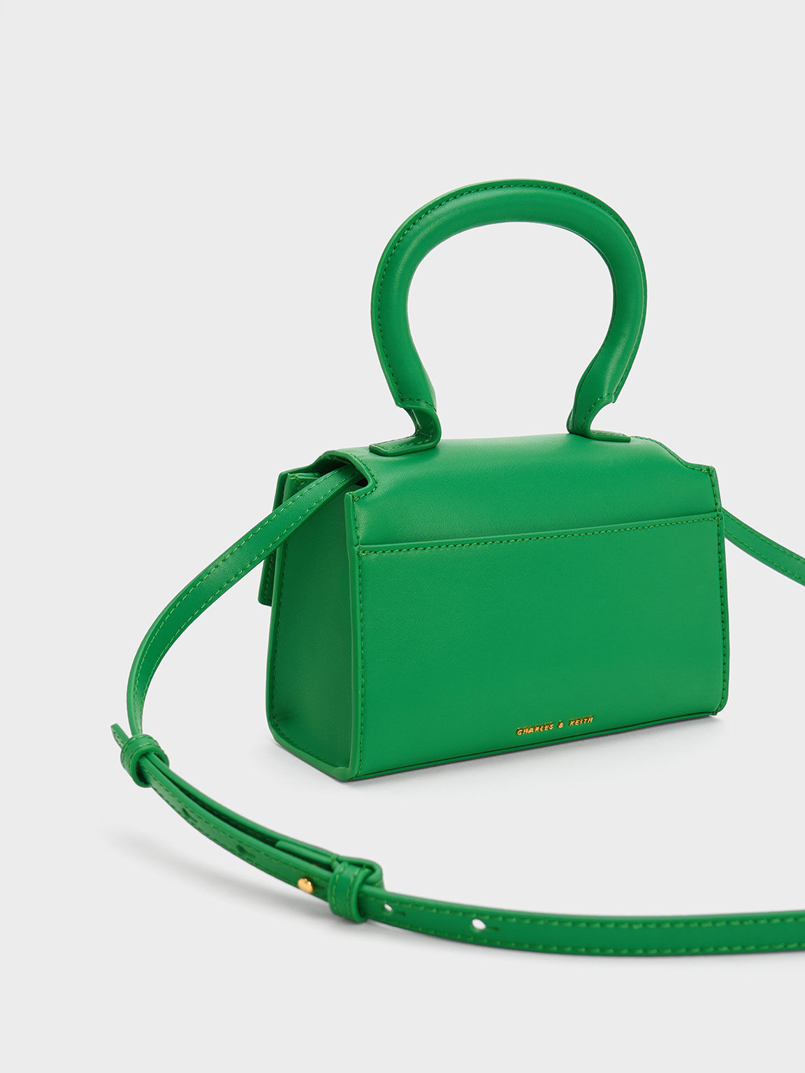 Clover Curved Handle Bag, Green, hi-res