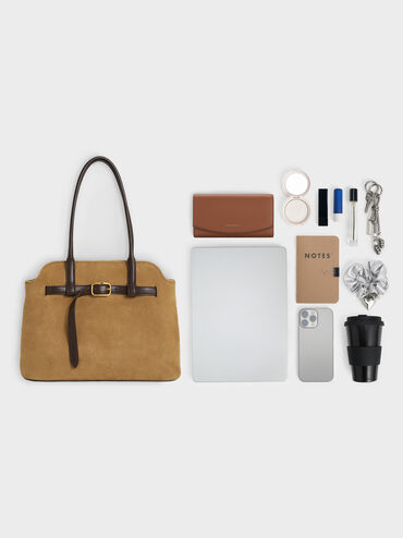 Túi tote phom chữ nhật Victoria Recycled, Sahara Sand, hi-res