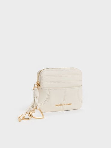 V&iacute; đựng thẻ Ciara Top-Zip, Kem, hi-res