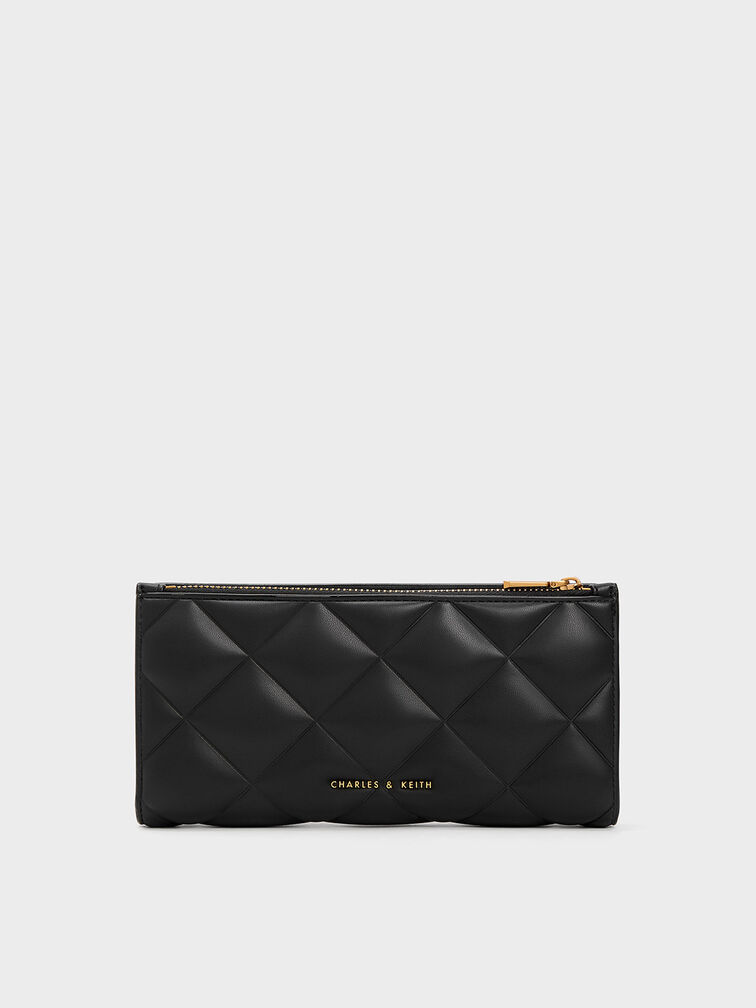 V&iacute; d&agrave;i chần b&ocirc;ng Danika Quilted, Đen, hi-res