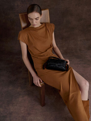 T&uacute;i đeo ch&eacute;o phom chữ nhật Ivette, Noir, hi-res