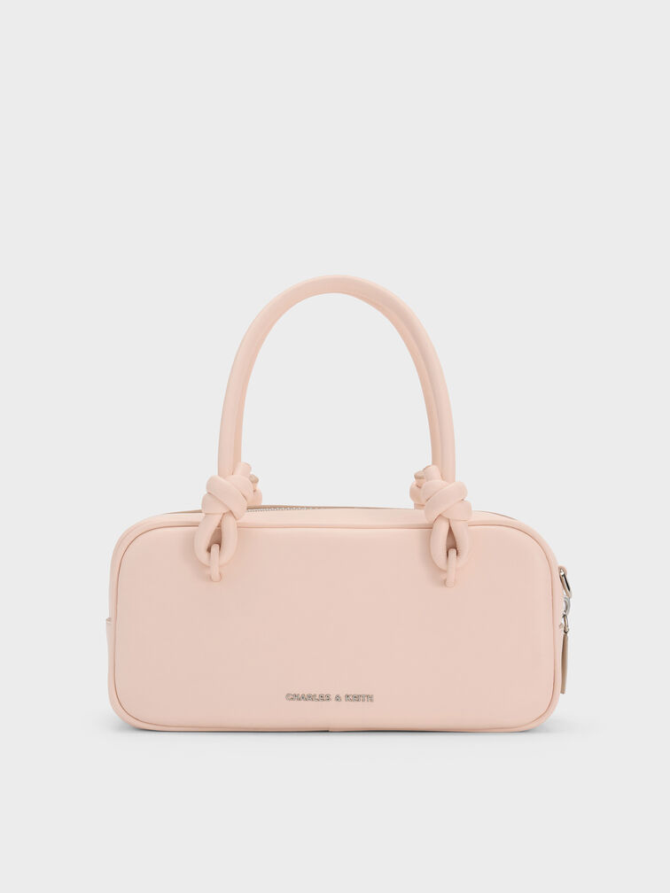 Sammie Knotted-Handle Elongated Tote Bag, Soft Pink, hi-res