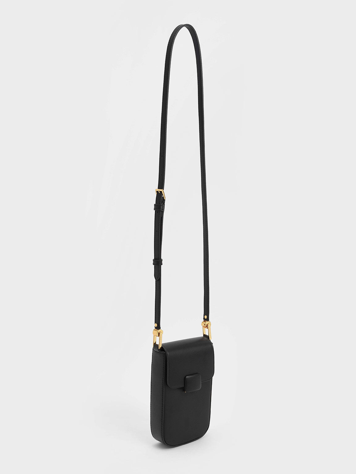 Túi đeo chéo nữ mini Koa Elongated Wristlet, Đen, hi-res