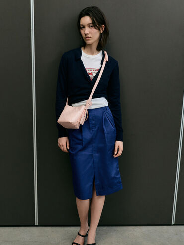 T&uacute;i đeo vai h&igrave;nh thang Duo Quilted, Soft Pink, hi-res