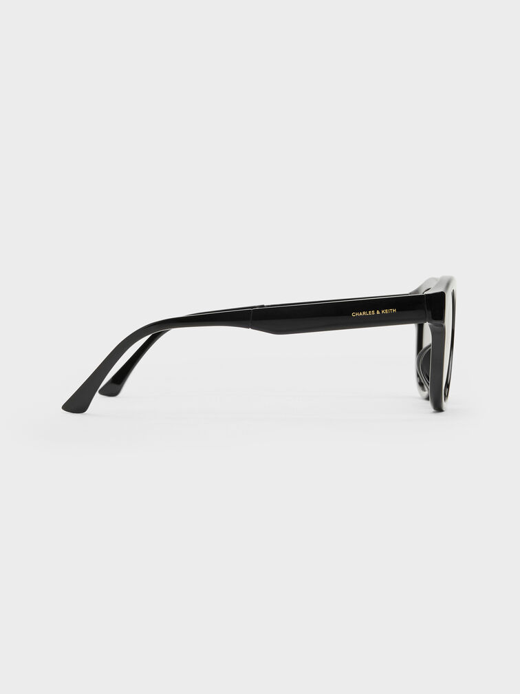 Brea Round Sunglasses, Black, hi-res