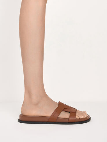 D&eacute;p quai ngang Fannie Interwoven Cut-Out, N&acirc;u, hi-res