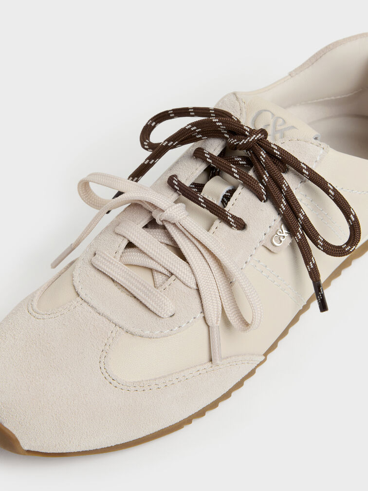Jace Leather & Suede Sneakers, Chalk, hi-res
