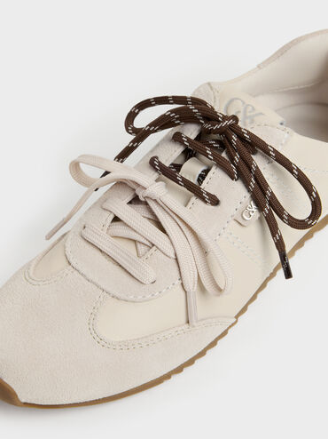 Jace Leather & Suede Sneakers, Chalk, hi-res