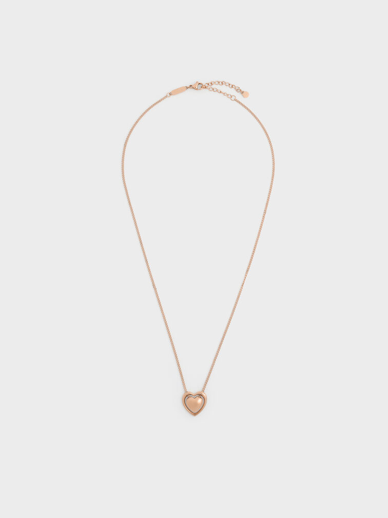 Annalise Heart Necklace, Rose Gold, hi-res