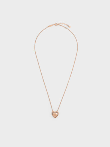 Annalise Heart Necklace, Rose Gold, hi-res