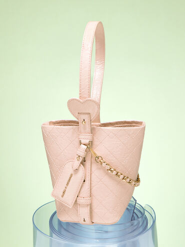 T&uacute;i đeo vai h&igrave;nh thang Duo Quilted, Soft Pink, hi-res