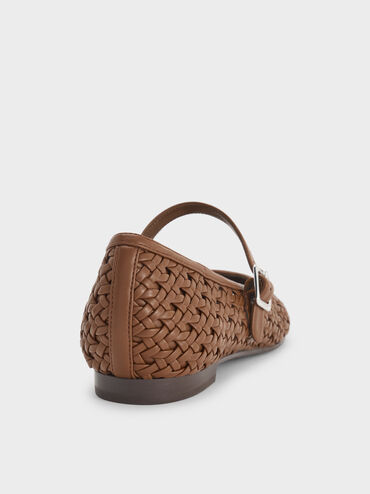 Gi&agrave;y b&uacute;p b&ecirc; mũi tr&ograve;n Woven, N&acirc;u, hi-res