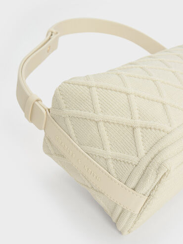 Willa Knitted Shoulder Bag, Cream, hi-res