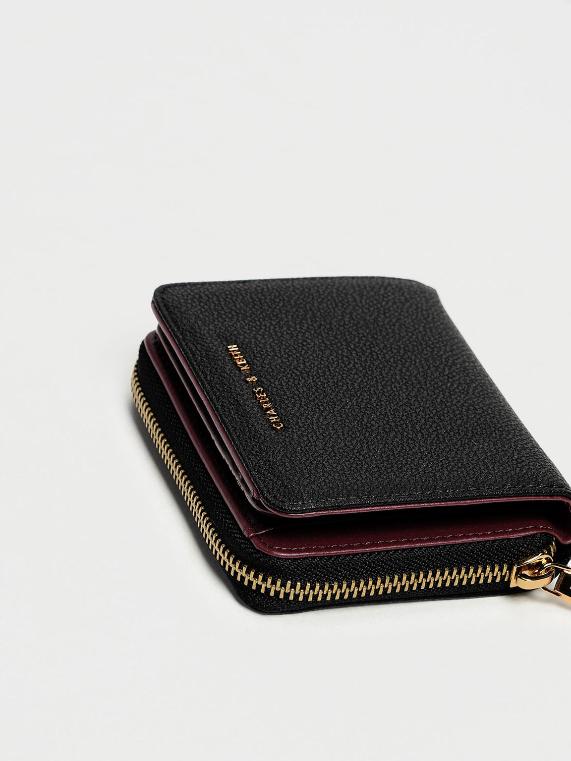 Classic Zip Mini Wallet, Black, hi-res