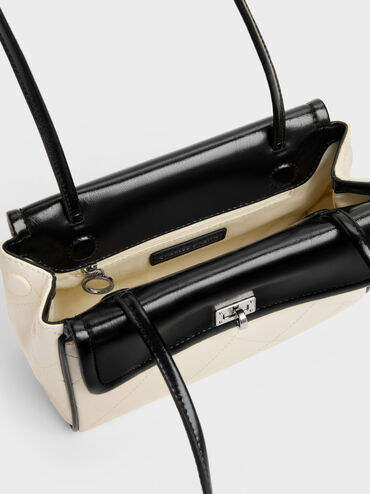 T&uacute;i tote chần b&ocirc;ng Apfra, Multi Cream, hi-res