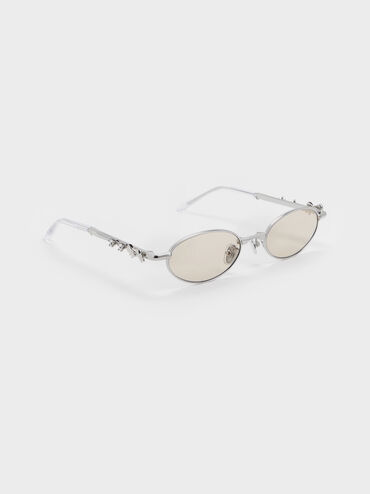 K&iacute;nh m&aacute;t gọng oval Paige, Bạc, hi-res