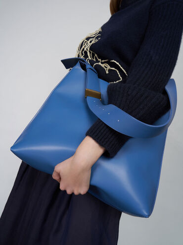 Edna Large Hobo Bag, Blue, hi-res