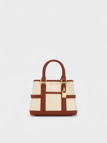 Mini Scottie Canvas Tote Bag, Brick, hi-res