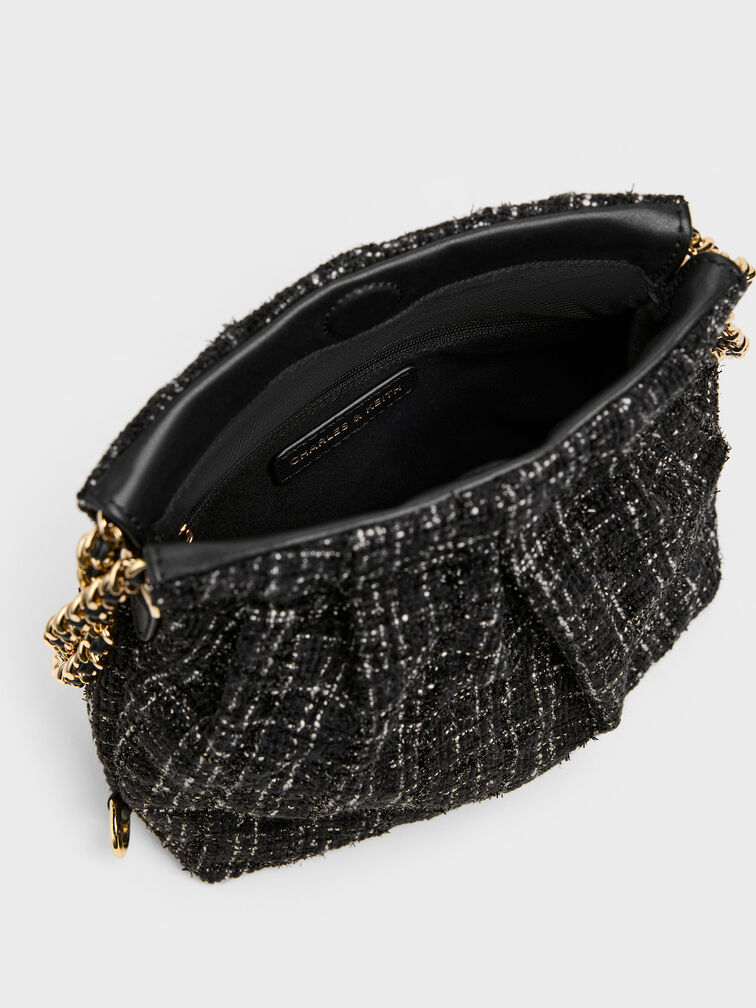 Balo phom chữ nhật Duo Tweed, Black Tweed, hi-res