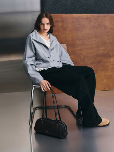 Túi đeo vai dáng dài Nelly Elongated, Noir, hi-res