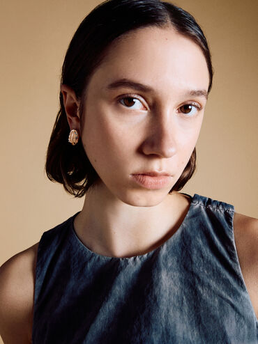 Khuyên tai Ottilie, Vàng hồng, hi-res