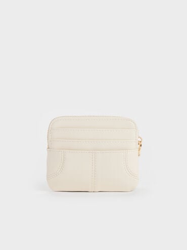 V&iacute; đựng thẻ Ciara Top-Zip, Kem, hi-res