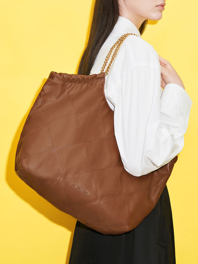 T&uacute;i tote quai x&iacute;ch Braided, Chocolate, hi-res