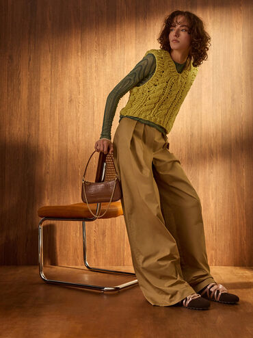 Gi&agrave;y sneakers cổ thấp Silko Faux Suede, Dark Brown Textured, hi-res