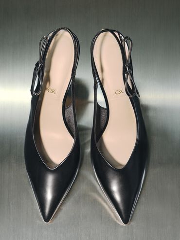 Gi&agrave;y sandals cao g&oacute;t Anastasia, Đen b&oacute;ng nh&aacute;m, hi-res