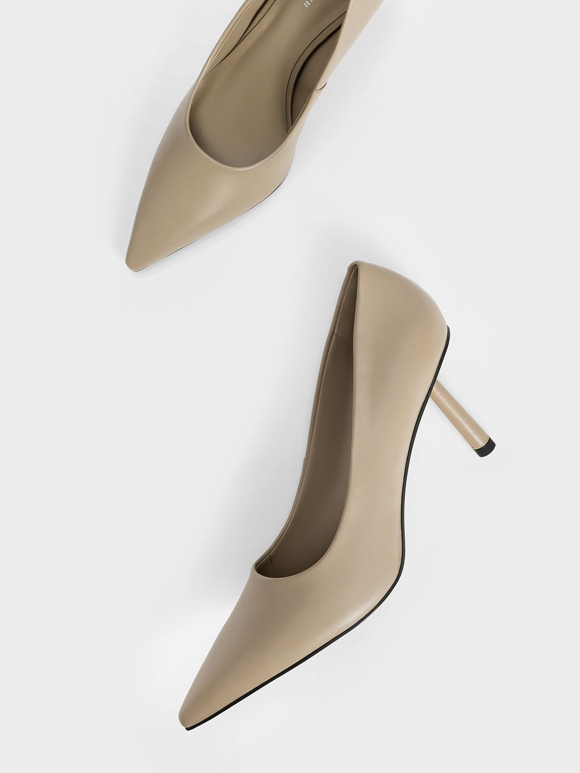 Pointed-Toe Cylindrical Heel Pumps, Sand, hi-res