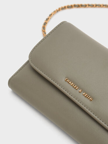 V&iacute; d&agrave;i nắp gập Magnetic Front Flap, Khaki, hi-res