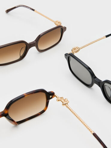 K&iacute;nh m&aacute;t gọng chữ nhật Sable, N&acirc;u sẫm, hi-res